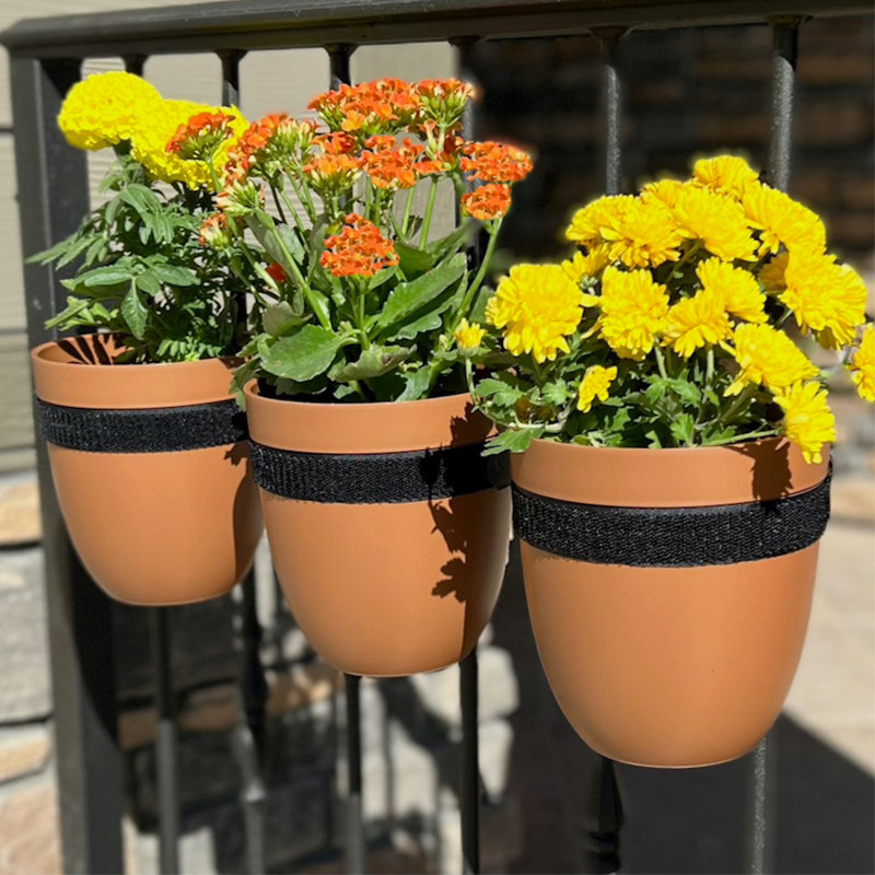 Ethelwyn Railing Planter, Terracotta