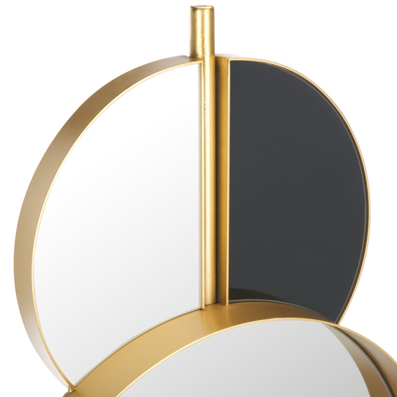 Uddevalla Iron Circle Wall Mirror, White/Black