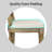 French Country Dining Chairs | Upholstered Linen Padded Fabric with Dark Rustic Natural Wooden Frame | Farmhouse Oval Rattan Back Side Chair For Kitchen, Wedding Chairs & Hotel Use, Ivory Off White-336626068