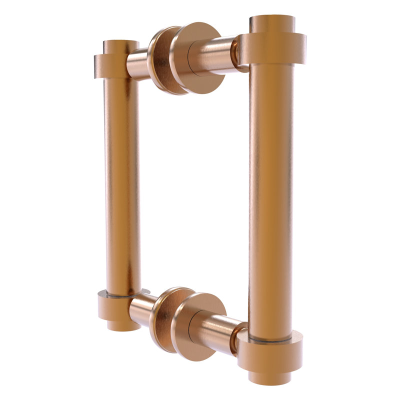 Poignée de porte de douche contemporaine 6 "dos à dos, Bronze brossé