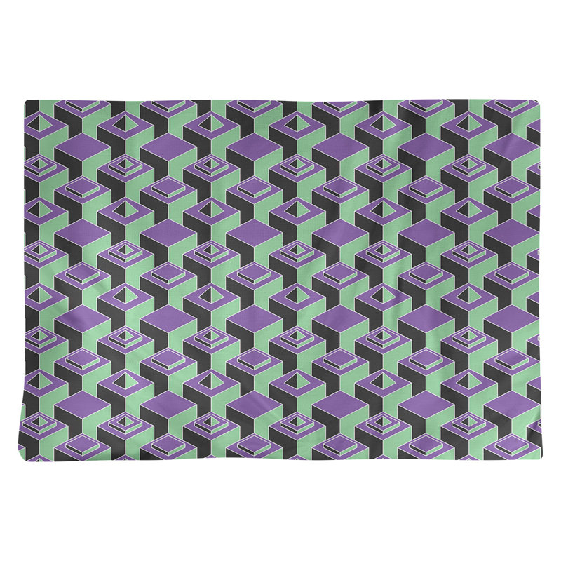 Napperon classique en coton 18 po Skyscraper, Mauve/vert, polyester