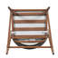 Tabourets de comptoir d'extérieur de 26 po de hauteur avec siège en aluminium et 26 po de style moderne, finition rouille, coussin d'eau, siège de jardin