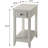 Rectangular White Accent Table - Solid Wood For Long-lasting Use And Storage With Texture Adding Depth Interest To Your Space-671955430