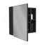 Pharmacie Viking, trois tablettes internes, une porte, deux tablettes extérieures, finition wengé noir-339897421