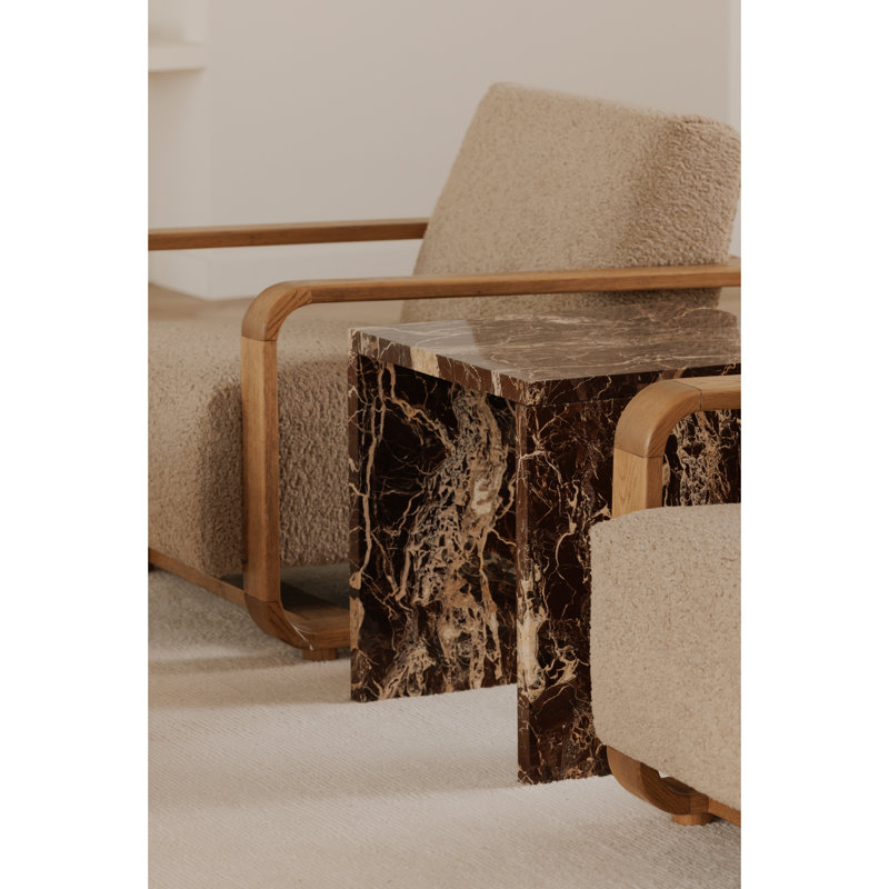 Peony Kelly Marble Accent Table, LEVANTO MARBLE