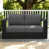 Coussin gris foncé/cadre noir