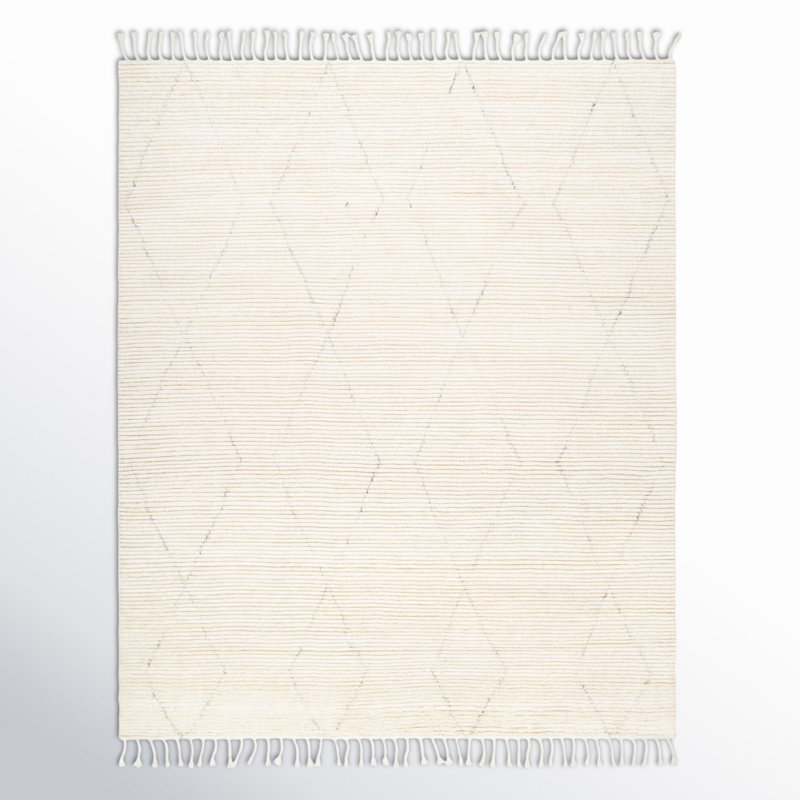 Talon Hand Knotted Wool Geometric Indoor Rug, Rectangle 9' x 12'