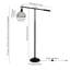 Aleko 58'' Blackened Bronze Swing Arm Floor Lamp