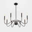 Lustre de style campagnard classique noir à 8 lumières Oneonta