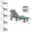 Chaise longue inclinable avec table d'appoint Haley (1 chaise et 1 table)-877681303