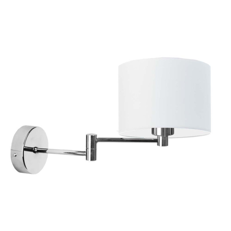 Ayaru Armed Sconce, White, Chrome