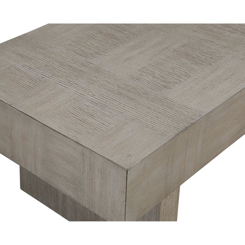 Table basse brun gris de style contemporain - Plateau rectangulaire en bois pour espace de vie principal Table élégante, zone de construction