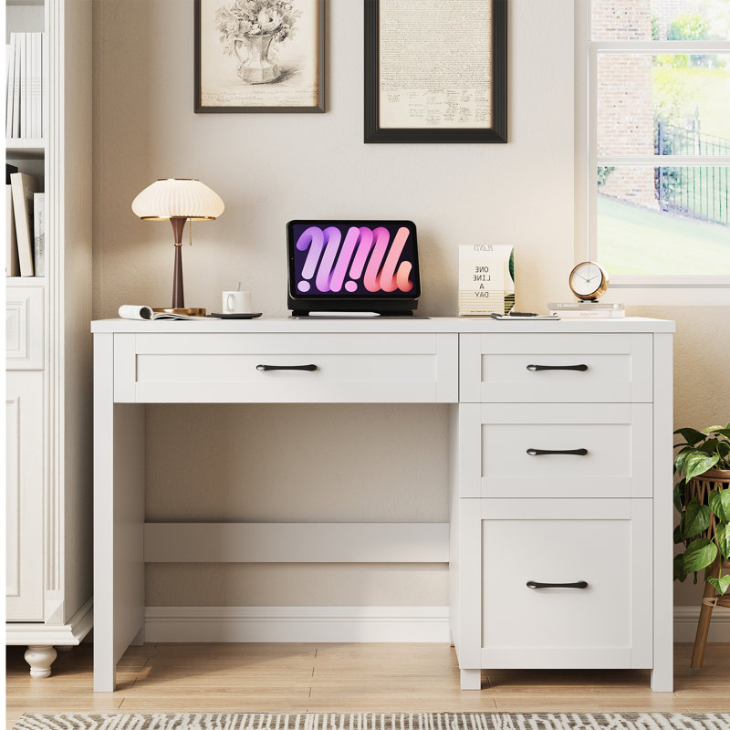 Farmhouse 47" Executive Desk, White