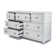 Ameelah 7 Drawer Dresser Fresh White Finish With Soft Grey Glaze