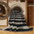 Washable Ebony Light Gray Striped Area Rug-1287276708
