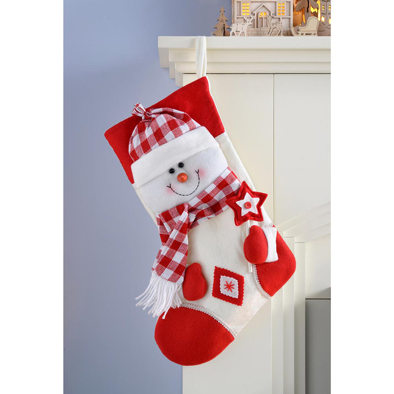 Snowman Santa Pack Hanging 3D Head Stocking