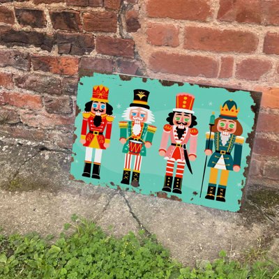 Hand Drawn Christmas Nutcrackers Wall Décor