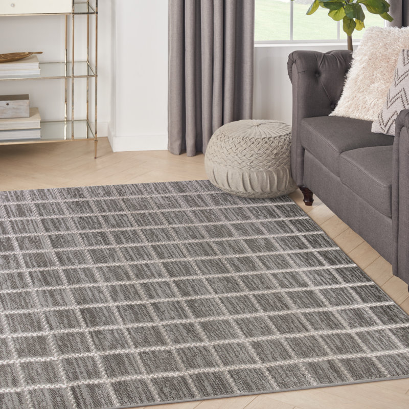 Plaid Indoor Rug, Rectangle 3'11" x 5'11"