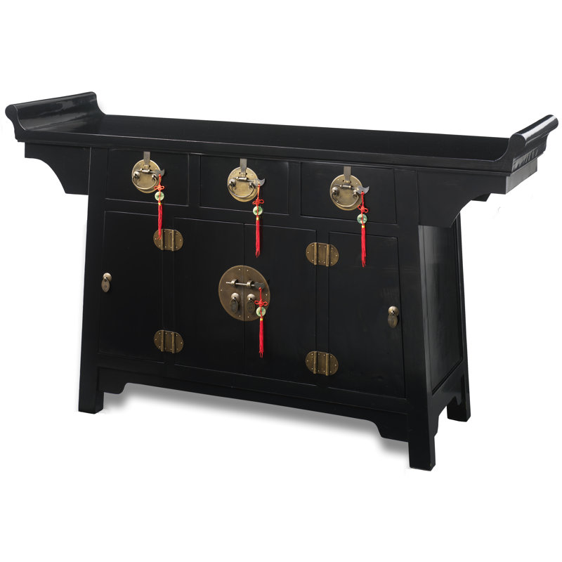 Hangzhou 160cm Sideboard, Black Lacquer