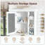 Armoire à pharmacie murale à miroir 6 tablettes ouvertes-121088081