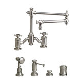 Towson Bridge Faucet - 18" Articulated Spout - Cross Handles