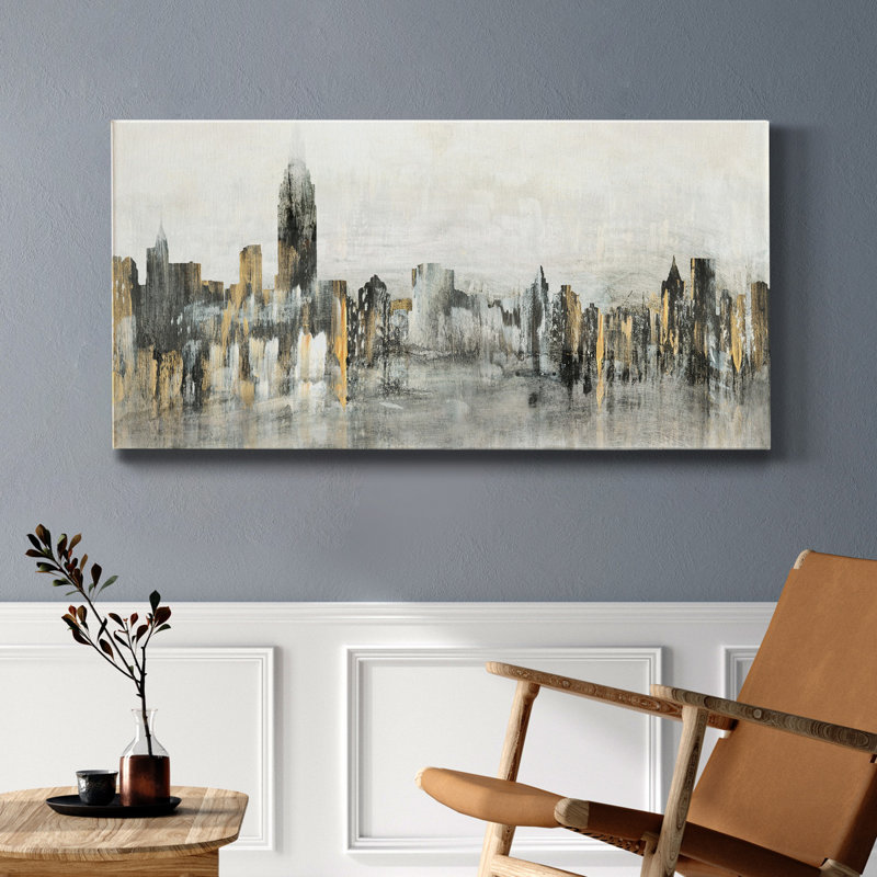 Bright City Lights - Impression sur toile tendue, H 24 po x l 12 po x P 1 po, Toile tendue