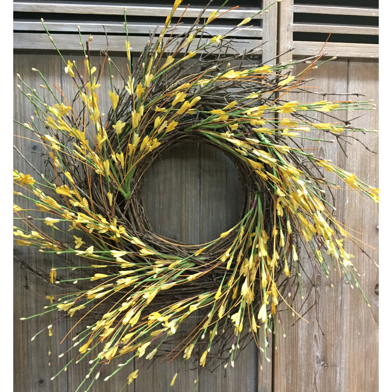 Couronne de fleurs 20 po, Jaune