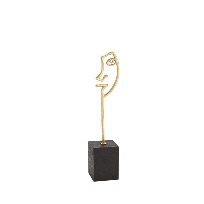 Scribble Sculpture Son-Polished Brass