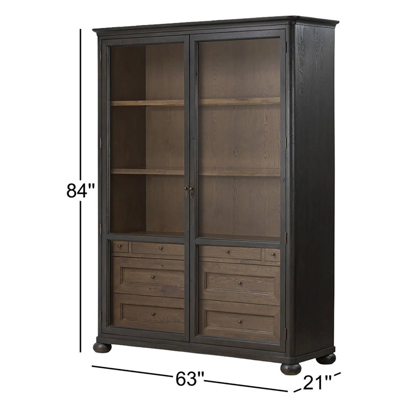 Sussex Wide Cabinet-Smoked Black, Smoked Black