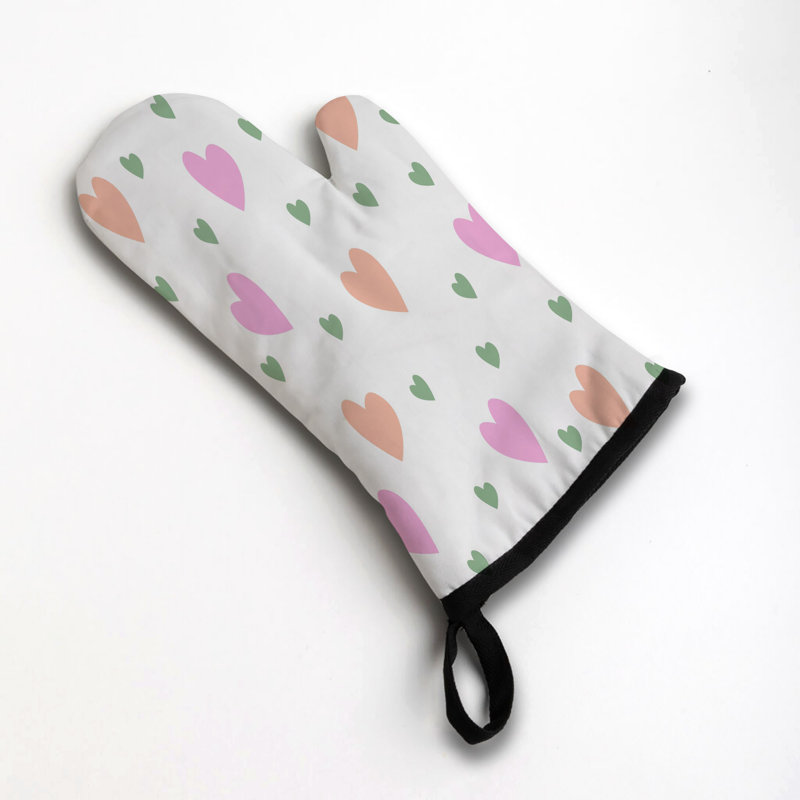 Subtle Love Patterns Oven Mitt Cotton Twill