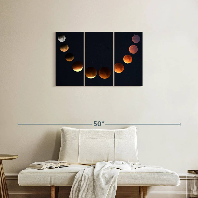 Oberle Lunar Cycle Moon Phase, 20" H x 33" W