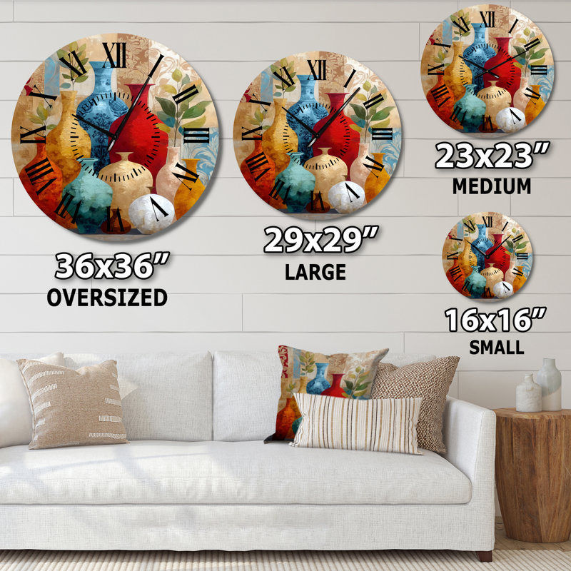 Horloge murale bohémienne Boho, Surdimensionné