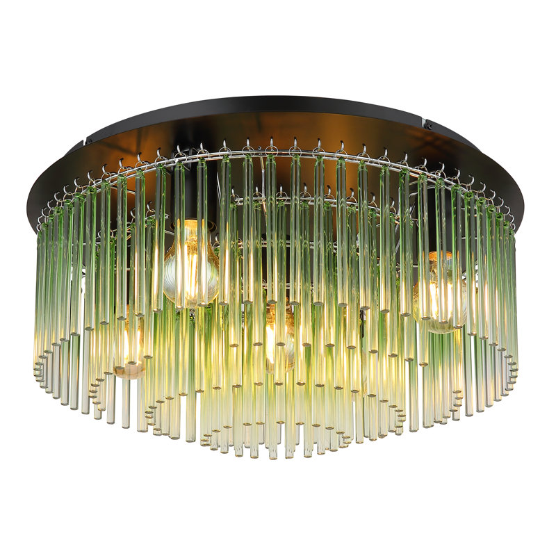 Bhushan Flush Mount, Green