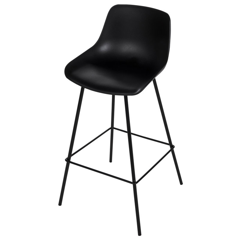 Bluffdale Counter Stool with Metal Frame, Black