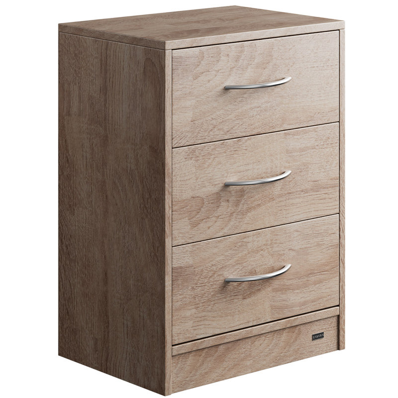 Rodica 28cm W MDF/particle Board Bedside Table, Oak
