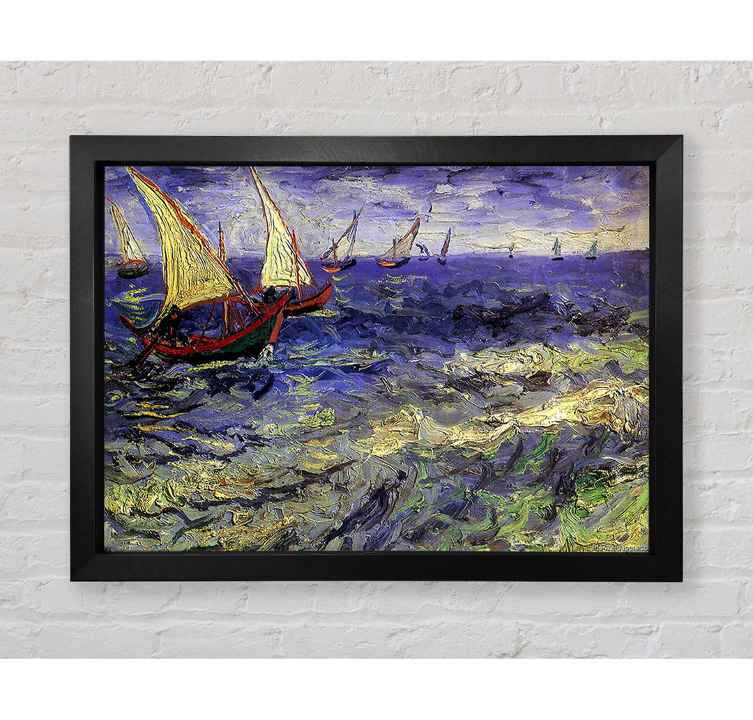 Schiff und Boote von Vincent Van Gogh - Einzelne Bilderrahmen Kunstdrucke