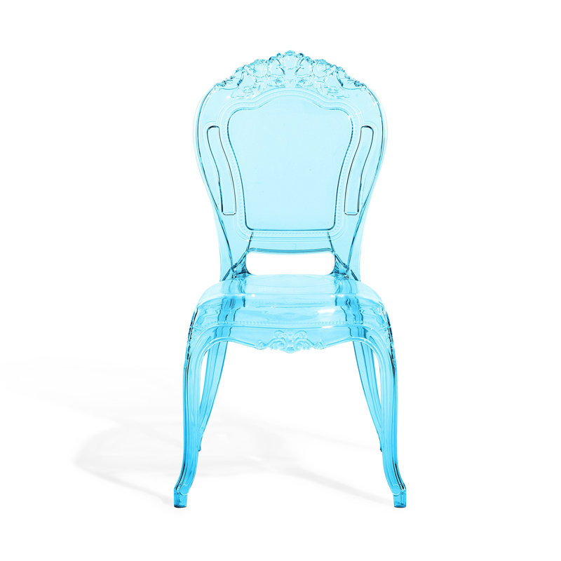 Mattie Dining Chair, Transparent Blue
