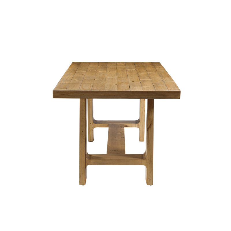 Table de salle à manger en bois massif 78,7 po, Naturel