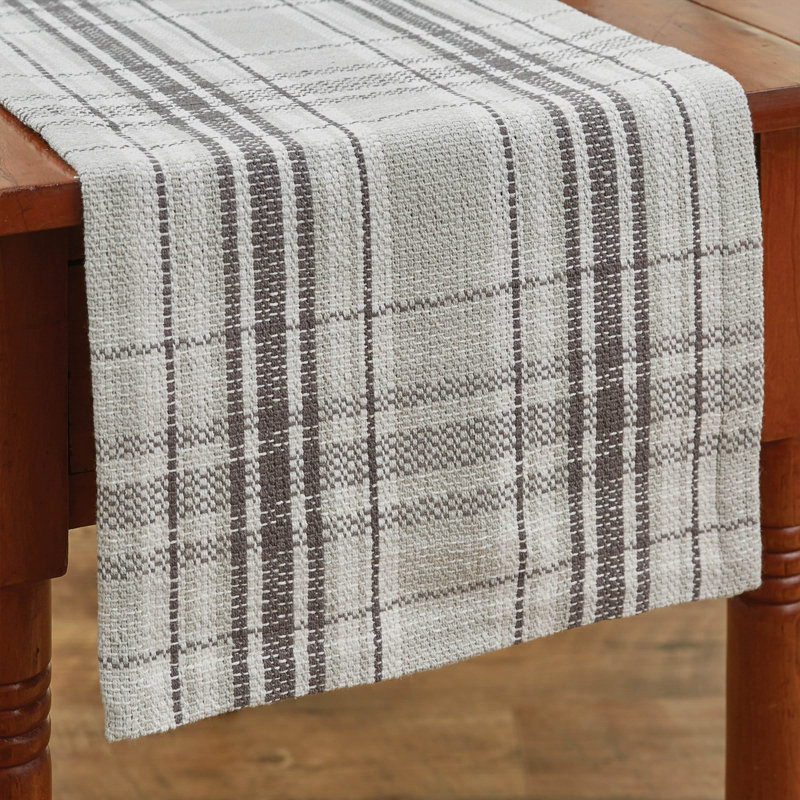 Shalyse Rectangular Plaid Table Runner, 54" x 13"