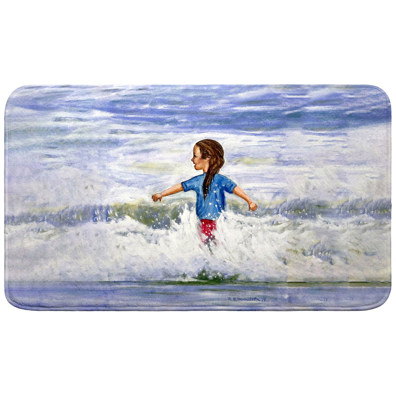 Tapis de bain Girl in Surf, L 30 po x l 18 po