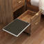 Meuble-lavabo 3 en 1 avec 3 tiroirs et tabouret roulant, meuble-lavabo compact avec miroir et lumières, petite coiffeuse moderne