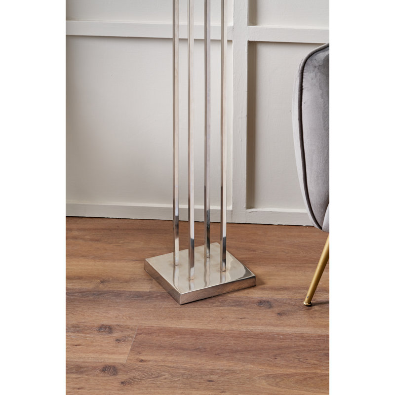 Aidric 143cm Nickel Traditional Floor Lamp