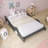 87'' Full Size Race Car-Shaped Platform Bed With Wheels-707284655