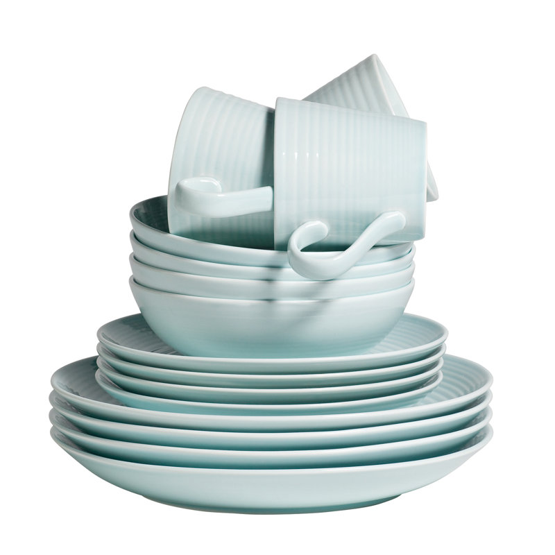 Royal Doulton, Gordon Ramsay Maze - 16 Piece Dinnerware Set, Service for 4, Blue