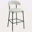Tabouret de bar à hauteur de comptoir avec housse en tissu Teddy et îlot de cuisine avec base thermolaquée et repose-pieds-463185925