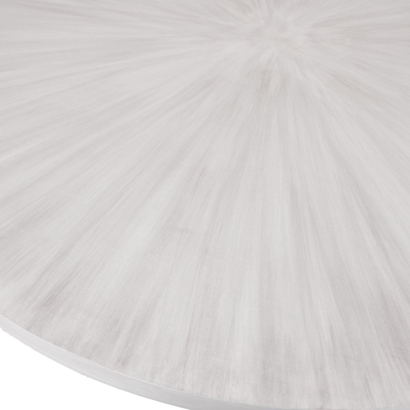48" Round Wood Dining Table, White