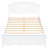 Full Size Wood Platform Bed with Headboard, White