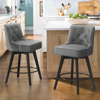 Tabouret de comptoir pivotant de 25,98 po Bianny