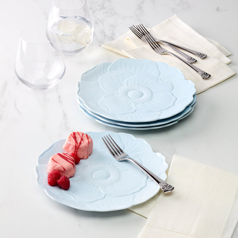 Ensemble de 4 assiettes décoratives Lenox Butterfly Meadow, Bleu