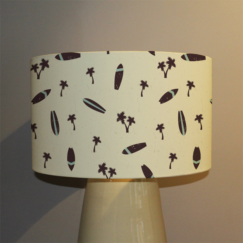 Cotton Drum Lamp Shade ( Uno ), 22cm H x 25cm W x 25cm D